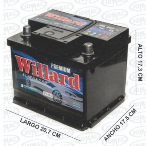 BATERIAS WILLARD 12V 45 330CCA 207X175X173