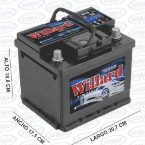 BATERIAS WILLARD 12V 55 510CCA 207X175X188 UB670