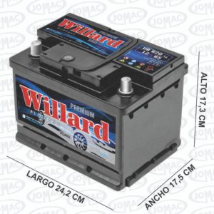 BATERIAS WILLARD 12V 65 490 CCA 242X175X173