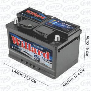 BATERIAS WILLARD 12V 85  630 CCA 275X174X190 C/VISOR