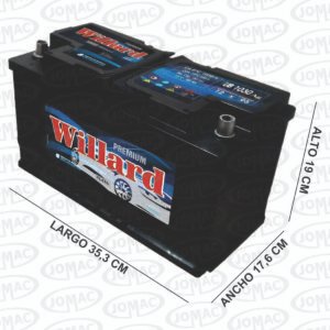 BATERIAS WILLARD 12V 95 AMP 840CCA 353X176X190